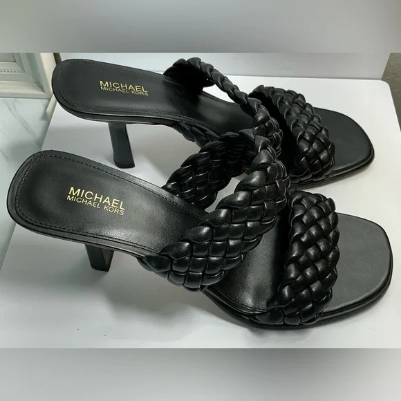 Michael Kors Black Braided Women's Sandals 8.5 - Picture 1 of 12